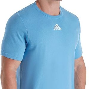 Adidas Mens Sequencials Climalite Running Tee Short Sleeve Sky Blue (Large)